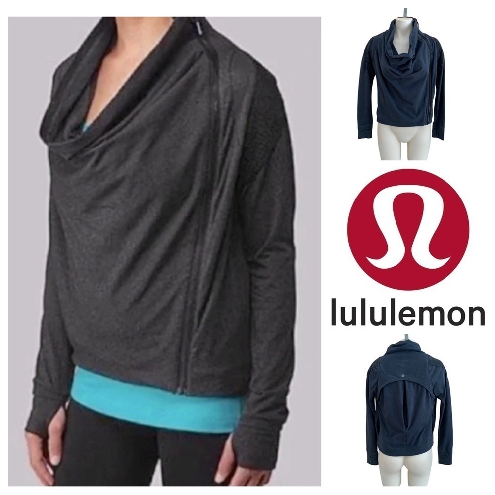 50% OFF Old School Lululemon Sway Jacket Wrap Side Zip Organic Cotton Tencel